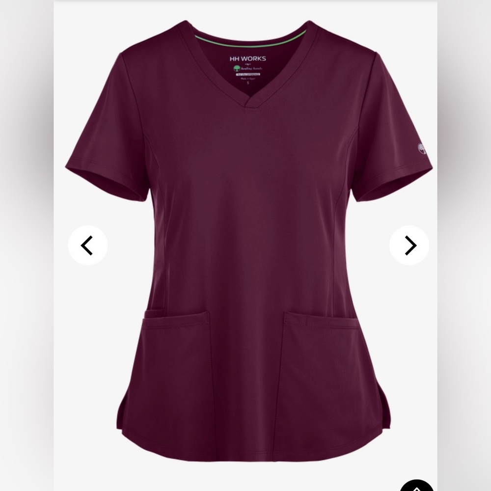Healing Hands Maroon V-Neck Short Sleeve Tee & Pants